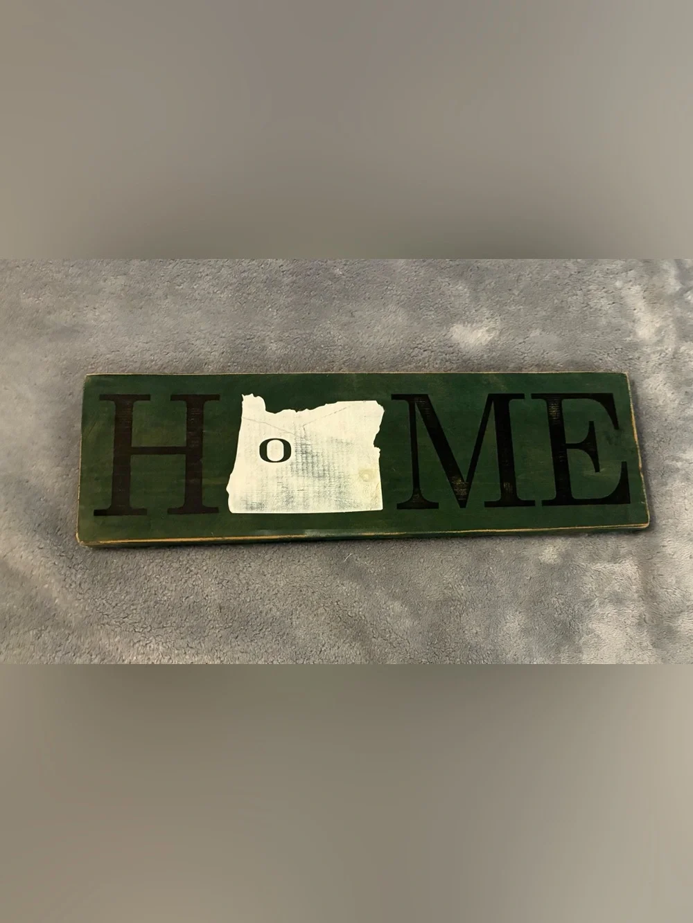 HOME Oregon State Wooden Decor Sign - Green